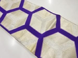 アンティーク　亀甲繋ぎ模様織出し袋帯（材料）